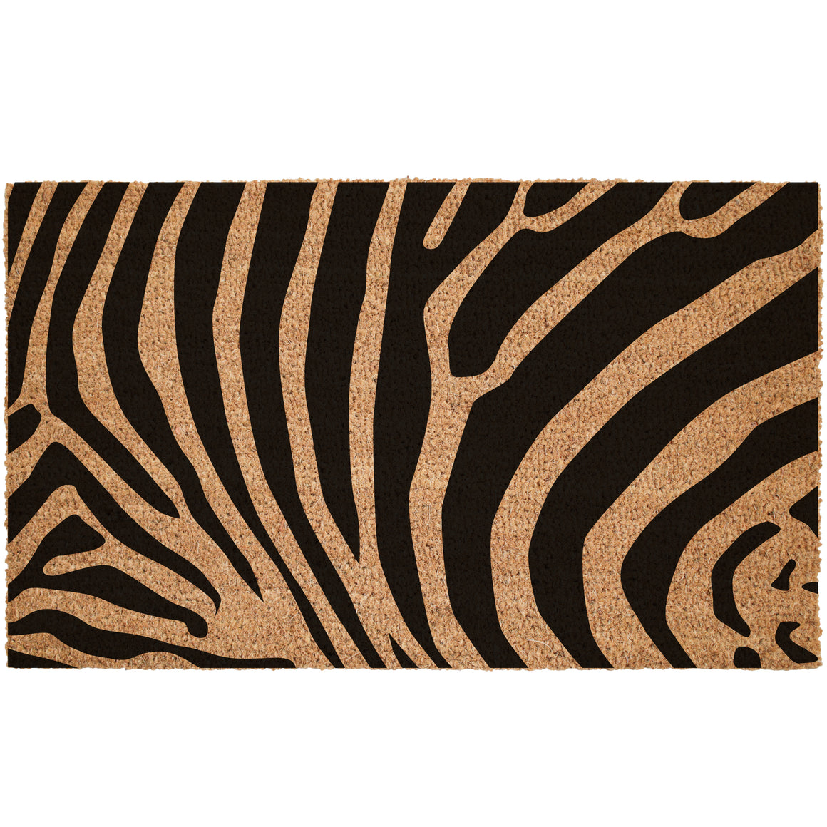 Zebra Print Coir Doormat