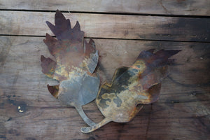 Rusty Patina Metal Leaf