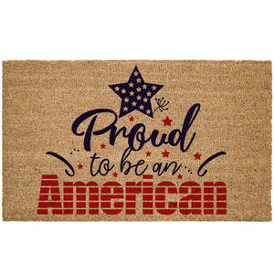 Proud To Be An American Coir Doormat