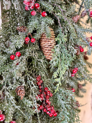 Holiday Frosted Berry Wreath