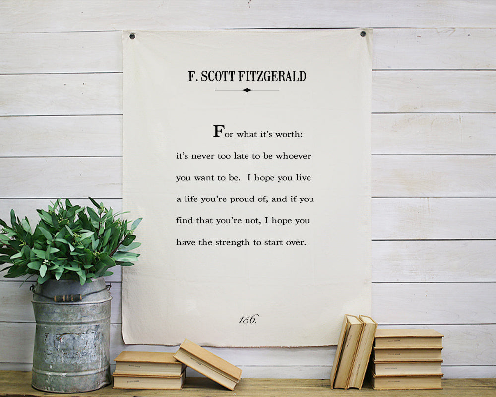 F. Scott Fitzgerald Book Page Tapestry
