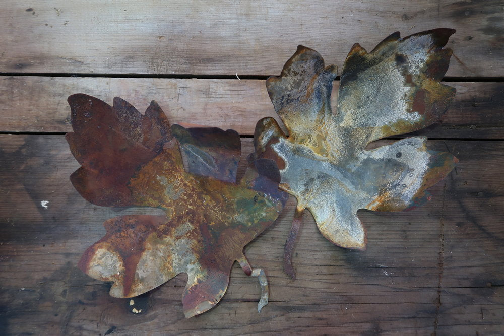 Rusty Patina Metal Leaf