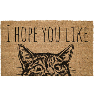 I Hope You Like Cats Coir Doormat