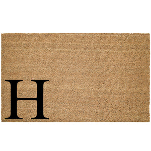 Last Name Large Initial Coir Doormat
