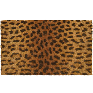 Leopard Skin Print Coir Doormat