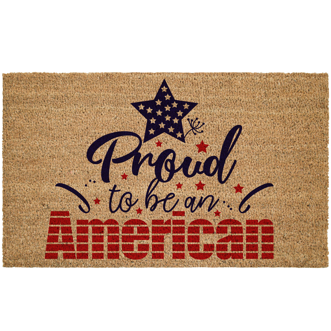 Proud To Be An American Coir Doormat